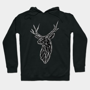 White Lines Stag Trophey Head Hoodie